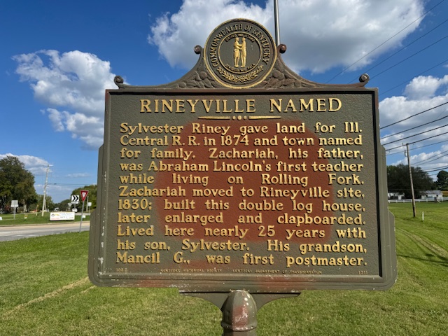 Rineyville sign Our Kentucky Story